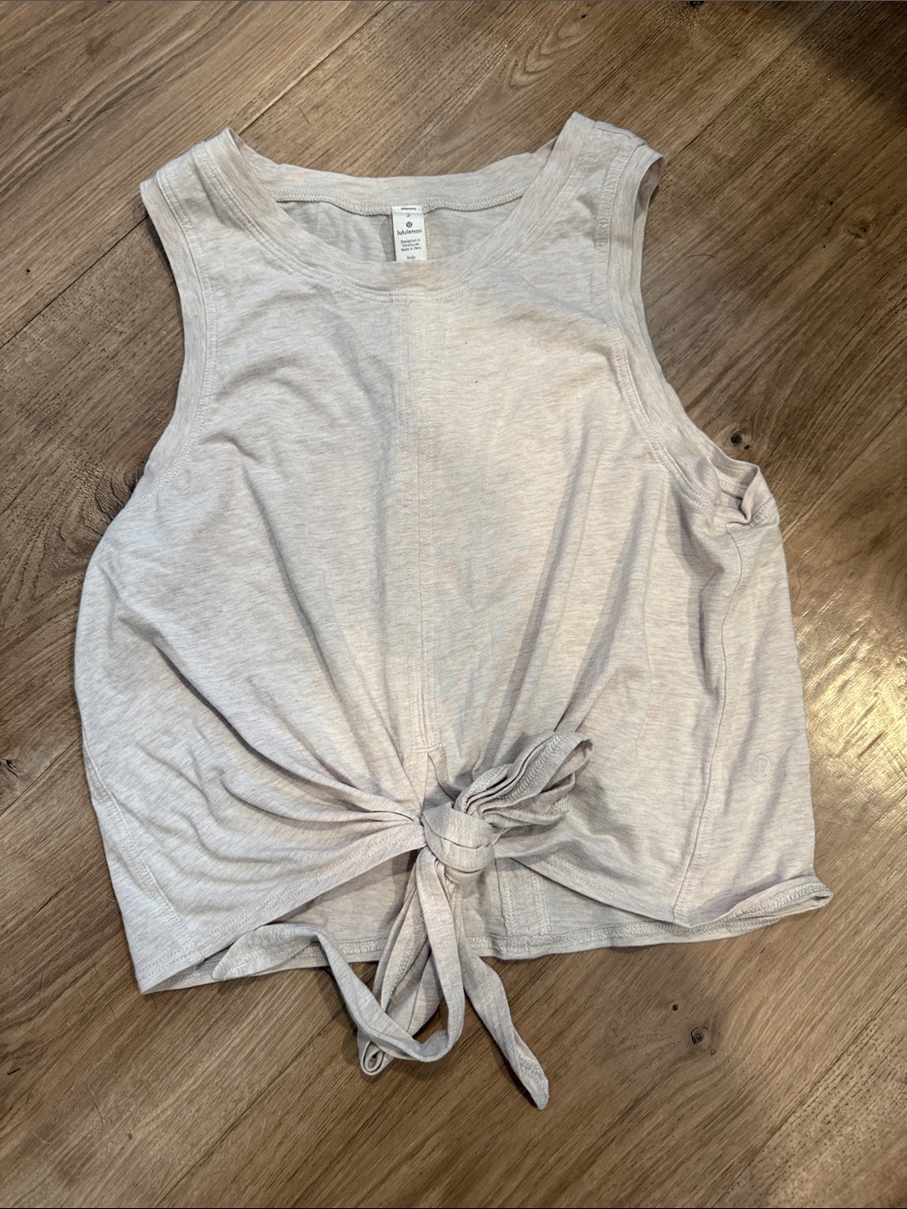 Lululemon Beige Tie-Front Sleeveless Tank Top